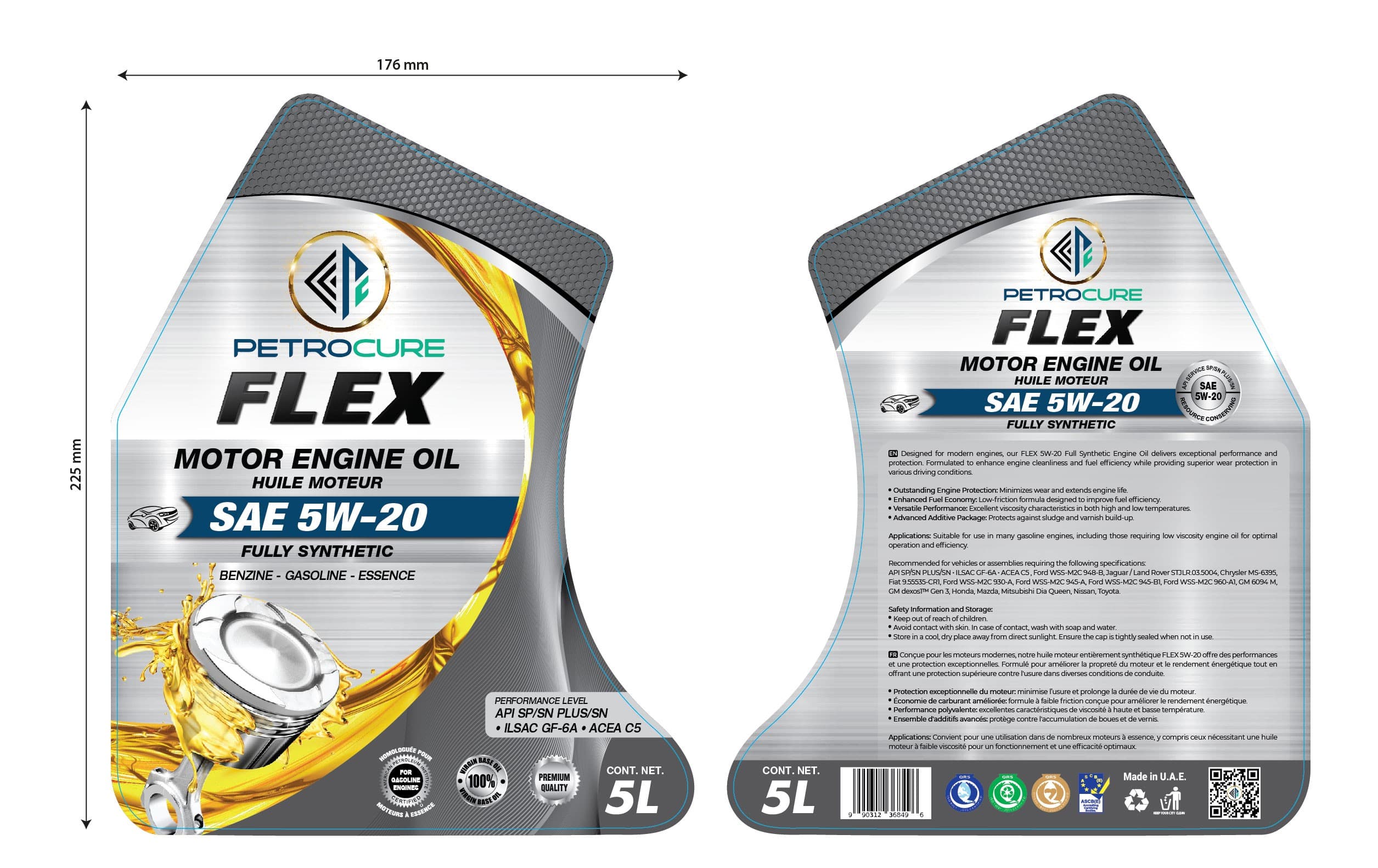 PETROCURE FLEX SERIES MOTOR ENGINE OIL 5W20 API SN thumbnail 6